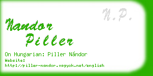 nandor piller business card